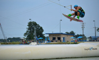 photo of phillip smith wakeboarding at cajun x cables
