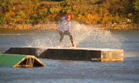 photo of drew weatherford wakeboarding at wakezone cable park