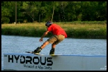 photo of Bradley Stewart wakeboarding at hydrous