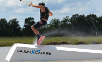 photo of brennan delahoussaye wakeboarding at cajun x cables