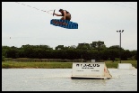 photo of Kelly Cox wakeboarding at hydrous